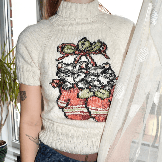 Doskert - Xmas Kittens Tee Kit - Gaia Garn - Strikkekit