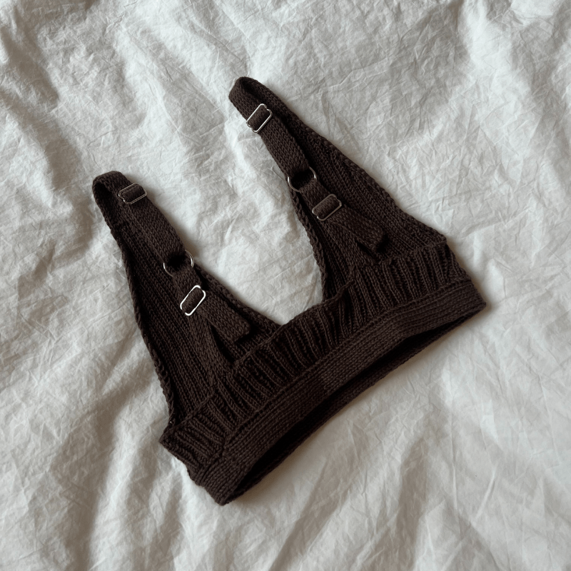 Strikkeopskrift - Galalpaga, 2by2 Bralette - Gaia Garn - Strikkeopskrift